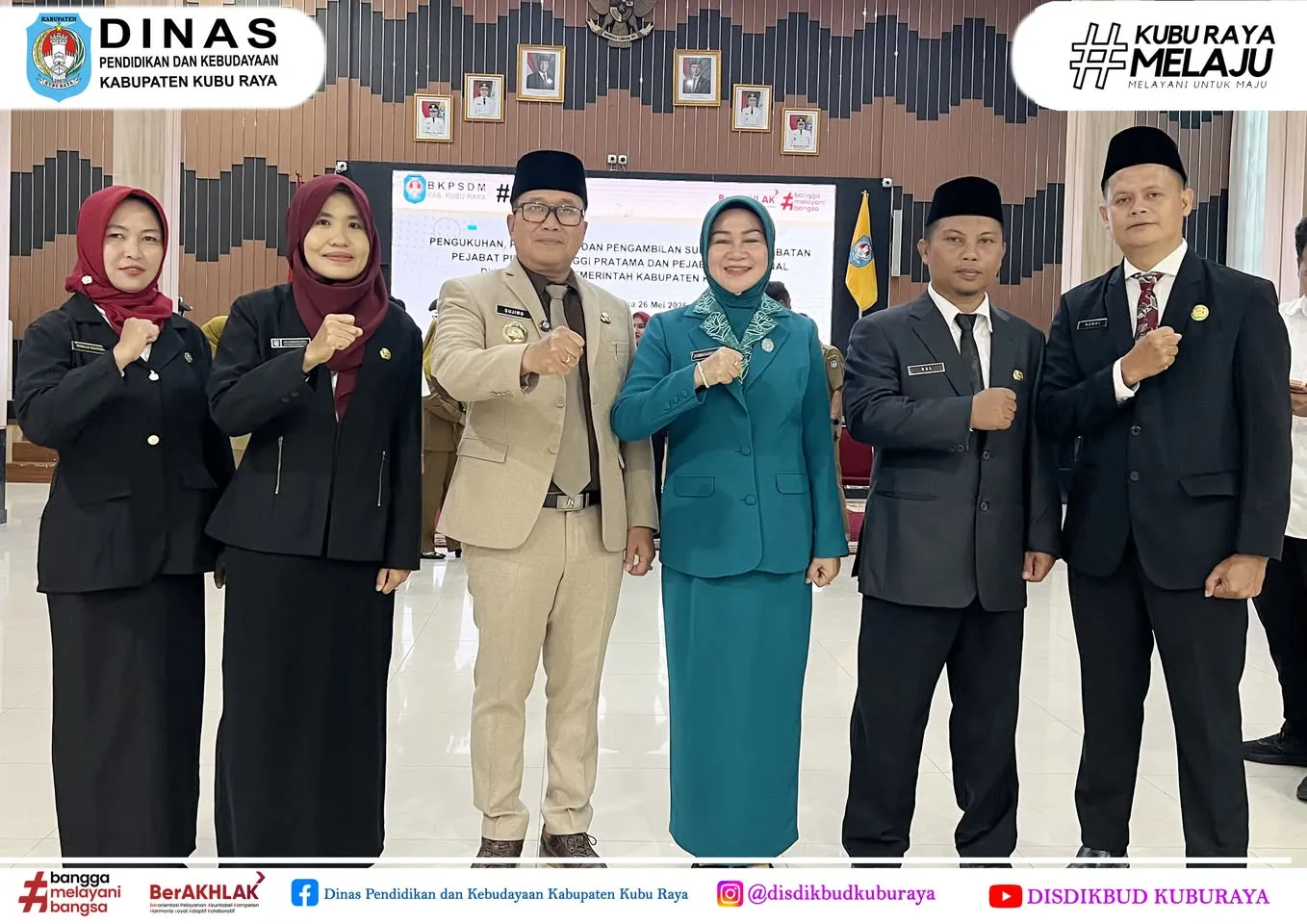 Pengukuhan Pengawas Sekolah Ahli Muda di lingkungan Dinas Pendidikan dan Kebudayaan Kabupaten Kubu Raya 2