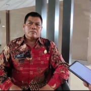 Kepala Bidang Guru dan Tenaga Kependidikan (Kabid GTK) Dinas Pendidikan dan Kebudayaan Kabupaten Sambas Samiri saat menghadiri konferensi guru dan pameran Pusat Belajar Guru di Dangau Hotel Kubu Raya, Kamis (12/10/2023) pagi. (foto: Rino Kartono Mawardi)